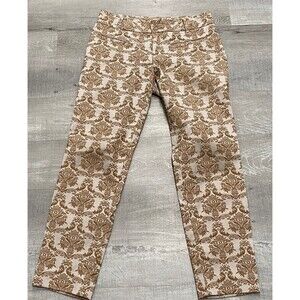 Cartonnier Anthropologie Floral Embroidered Charlie Ankle 4 Fancy Workwear Gold